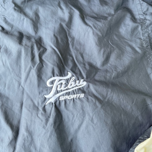 Vintage 90s Y2K Fubu Windbreaker Jacket Sz L Made in USA Embroidered Logo Zip Up - Picture 3 of 8